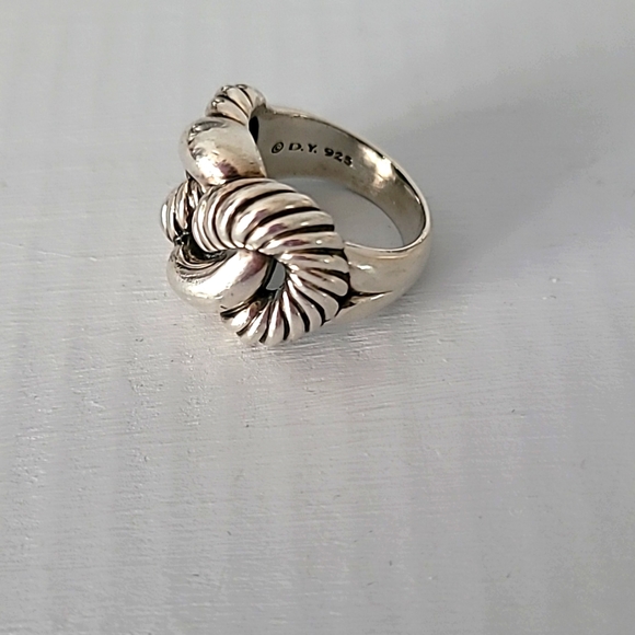 David Yurman Sterling Silver Belmont Cable Link Ring 6 - Picture 2 of 10